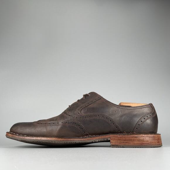 Sebago Handcrafted Men’s Size 8 D Brown Leather Brogue Oxfords Dress Shoes GUC